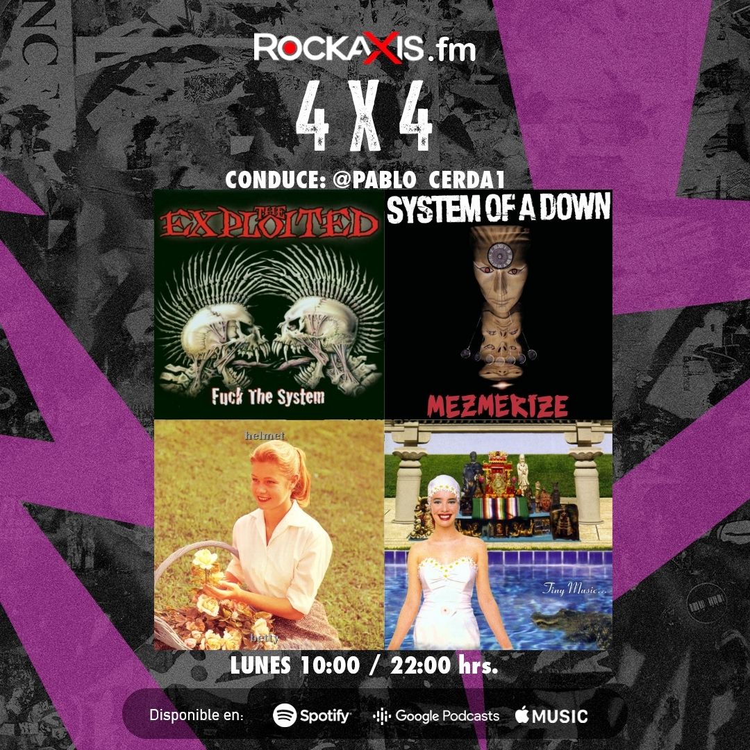 🔥 ¡Empezamos la semana en #4x4 de radio <a href="/rockaxisoficial/">Rockaxis</a>! 🔥

Nos preparamos para los shows de #TheExploited, #SystemOfADown, #Helmet y #StoneTemplePilots ⚡. ¡Pura potencia sobre el escenario! 🤘

📻 Lunes 10 y 22 Hrs en Rockaxis.Fm

🎙 Conduce: <a href="/PabloCerda1/">Pablo Cerda 🌳</a>