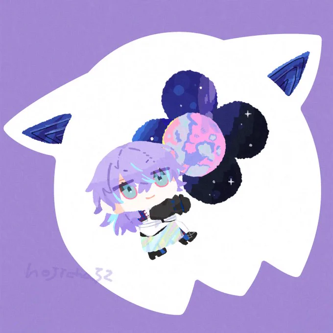 にじそ10用アクスタになるドンとアクキーになるるべさんです。(さんだけ少し描き直しました)