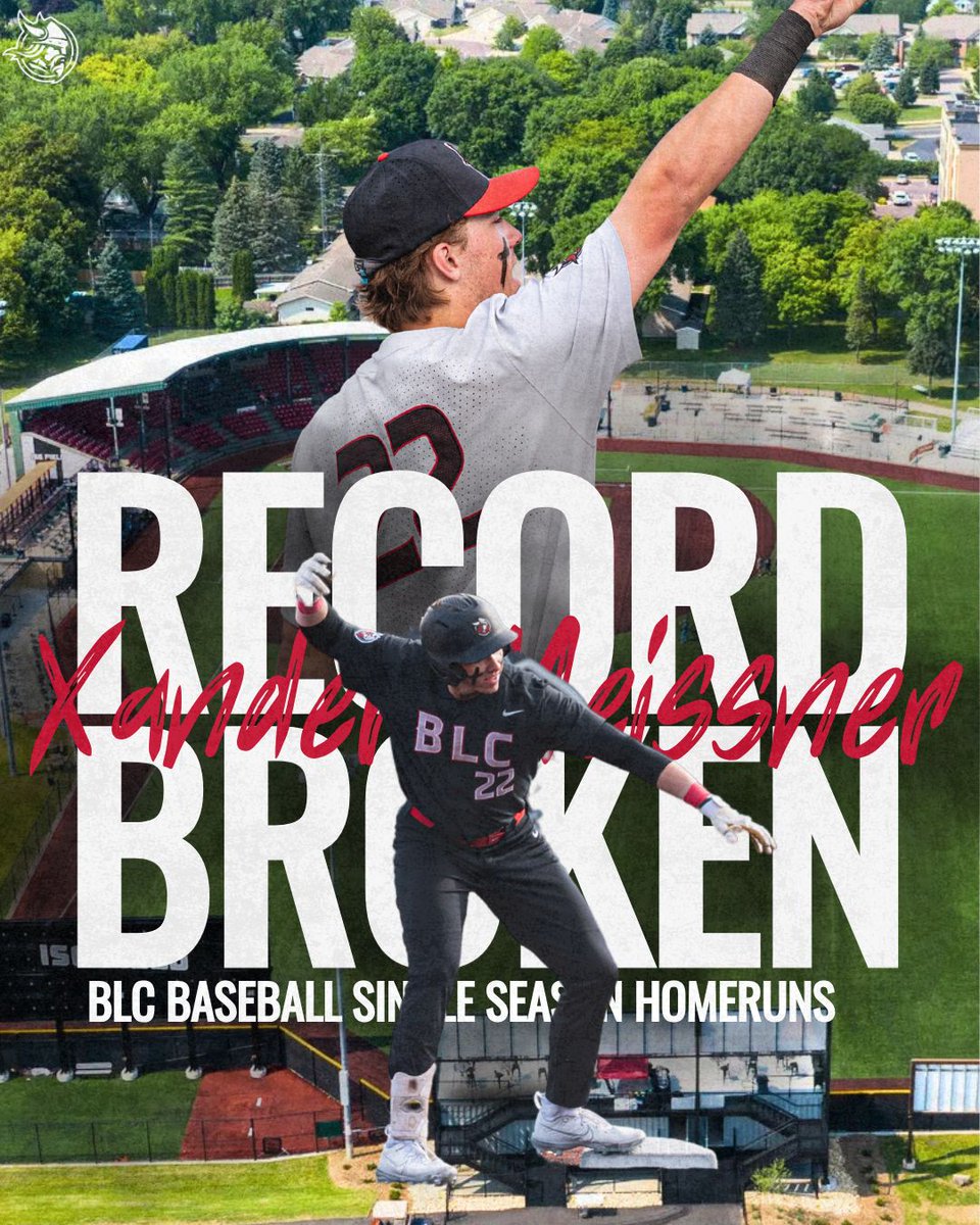 PROGRAM RECORD! 🚨🚨🚨

The records CONTINUE to roll in! Congratulations to Viking baseball player, Xander Meissner for rewriting the single season program homerun record!

#BLCVikings | #whyd3 | #d3baseball