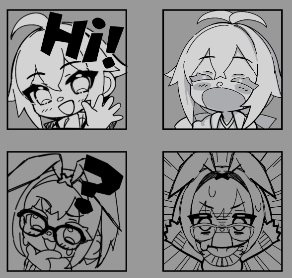 とりあえず4つラフ作った 