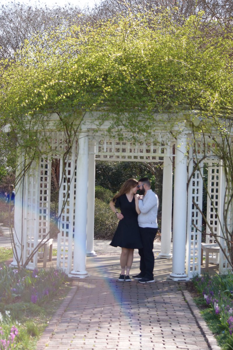 allisonmduval's tweet photo. Today is the anniversary of our first date, and we applied for our marriage license before going back to the same park for a picnic lunch and hike on the greenway! Thank you for a beautiful year; here’s to many more special memories with you. 

📸: botanical gardens, church, SC https://t.co/VZ0SORwvzE