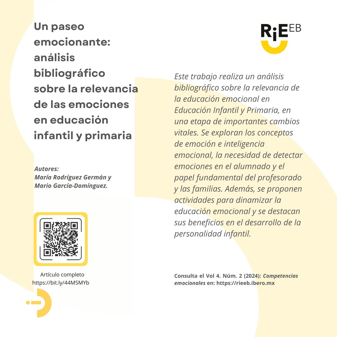 #EducaciónEmocional |  🧠 Desarrollar competencias emocionales es clave para el bienestar y el aprendizaje.
Descubre por qué las emociones deben ocupar un lugar central en la educación infantil y primaria.

Consulta el artículo completo aquí 👉 bit.ly/44MSMYb