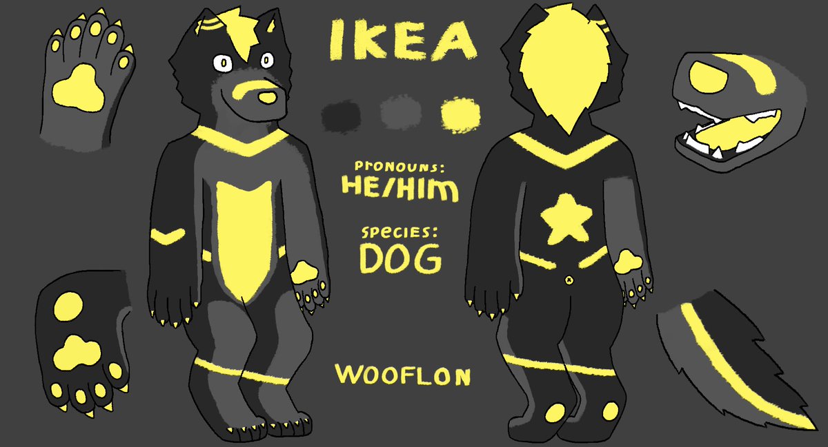 MissingIkeaScrw's tweet image. realized ive never posted my sonas refsheet on here, so here it is! :)
made this back in 2023 and my art improved a lot since then so probably gonna update this soon, but till then, heres my boy! :D
#furry #furryart #furryartist