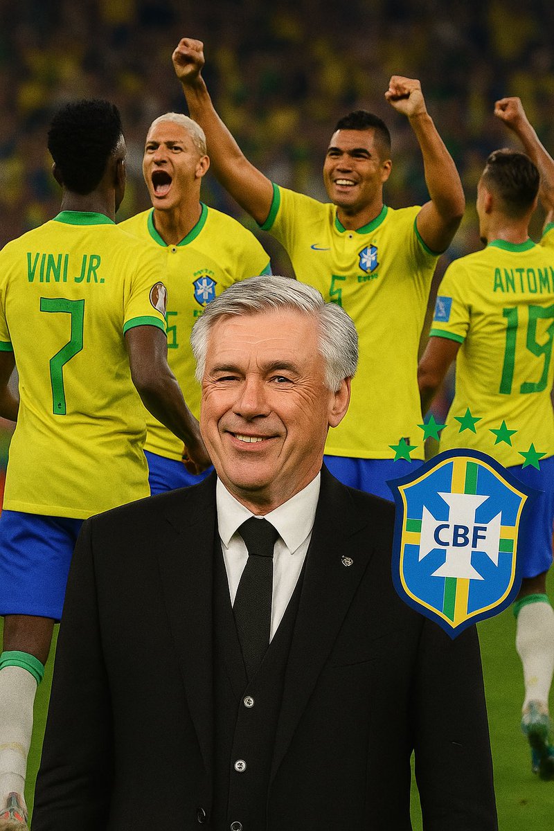 esmasdeporte's tweet photo. 🚨 ÚLTIMA HORA: ¡ADIÓS CARLO, HOLA BRASIL!🚨

Carlo Ancelotti está a un paso de ser el nuevo DT de Brasil. Le habrían ofrecido contrato hasta el Mundial 2030.

Se espera que deje al Real Madrid la PRÓXIMA SEMANA.
Xabi Alonso sería su reemplazo tras el Mundial de Clubes.

¿Nueva era en el banquillo blanco?

Redacción: @EsMasDeporte

#EsMásDeporte #RealMadrid #Ancelotti  #SelecciónBrasilera #CircuitoDeportivoInternacional