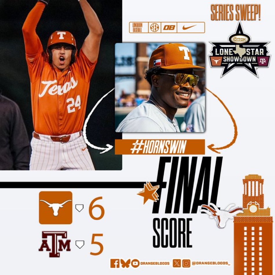 Orangebloods.com (@orangebloods_) on Twitter photo Longhorns Sweep the Aggies! 🧹🤘 Longhorns Sweep the Aggies! 🧹🤘