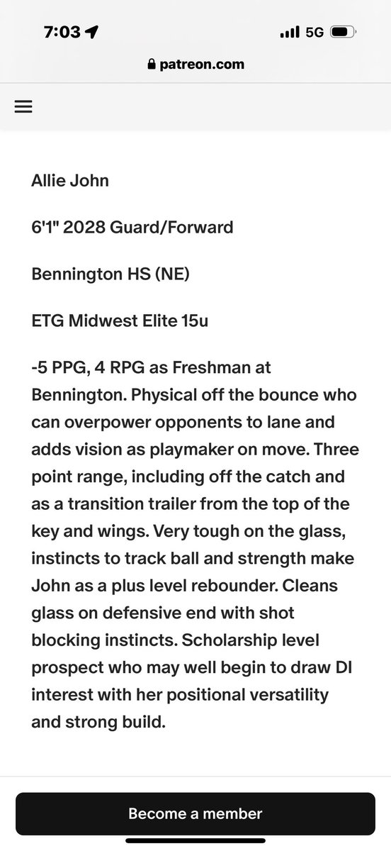 Allie John (@alliejohn2009) on Twitter photo Thank you for the nice write up Mr. Thompson!
<a href="/bhsbadgersgbb/">Bennington Girls Basketball</a>
<a href="/ETGmwgbb/">ETG Midwest Elite Girls 3SSB</a>
<a href="/FiveStateHoops/">Chuck Thompson</a> Thank you for the nice write up Mr. Thompson!
<a href="/bhsbadgersgbb/">Bennington Girls Basketball</a>
<a href="/ETGmwgbb/">ETG Midwest Elite Girls 3SSB</a>
<a href="/FiveStateHoops/">Chuck Thompson</a>