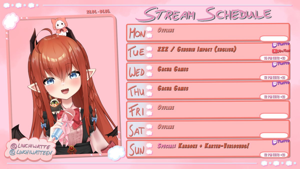 Boom ein etwas anderer Plan~

Sonntag gibt es Karaoke AAAAH `(*>﹏<*)′