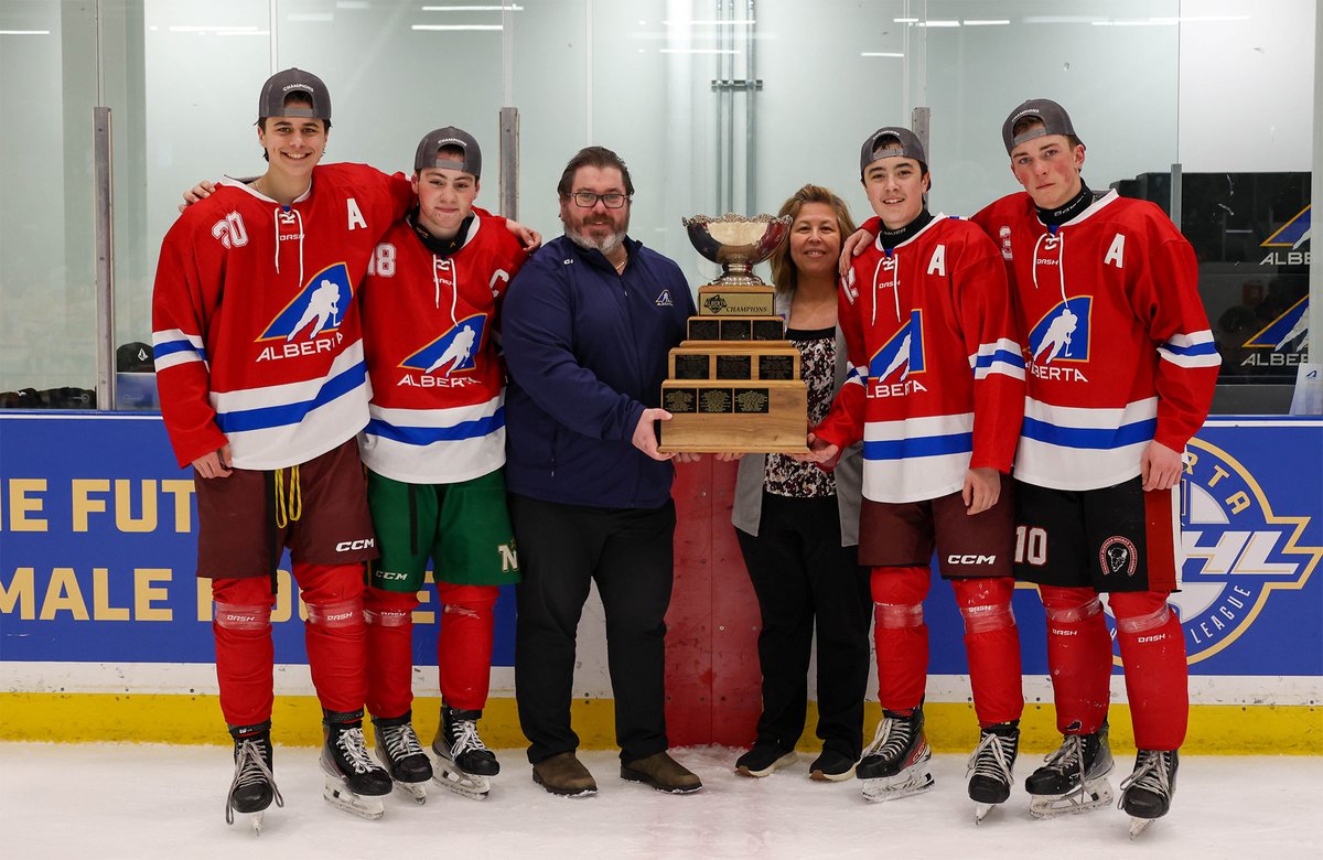 HockeyAlberta's tweet photo. Team Red has been crowned the 2025 Alberta Cup Champions! 🏆️

#HASpringShowcase | #ABCup https://t.co/puA8MWlNo4