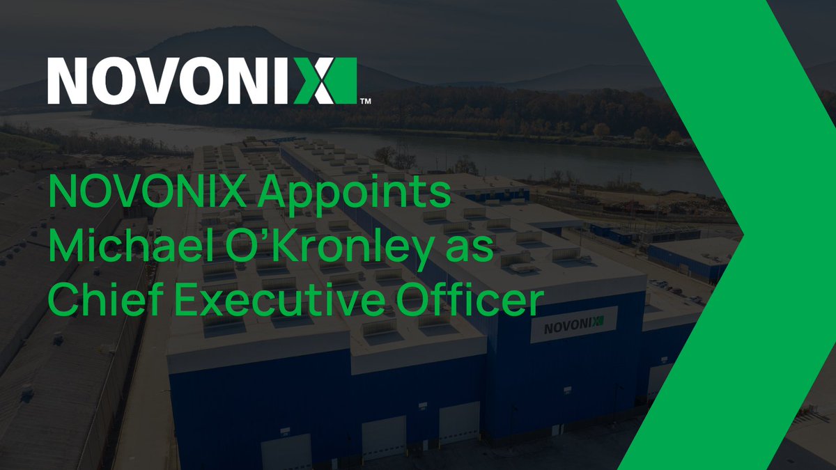 We’re thrilled to welcome Michael O’Kronley as the new CEO of NOVONIX, effective May 19, 2025.

Michael brings extensive experience in manufacturing, operations, and scaling critical minerals production and will lead the Company into its next phase of growth from our headquarters