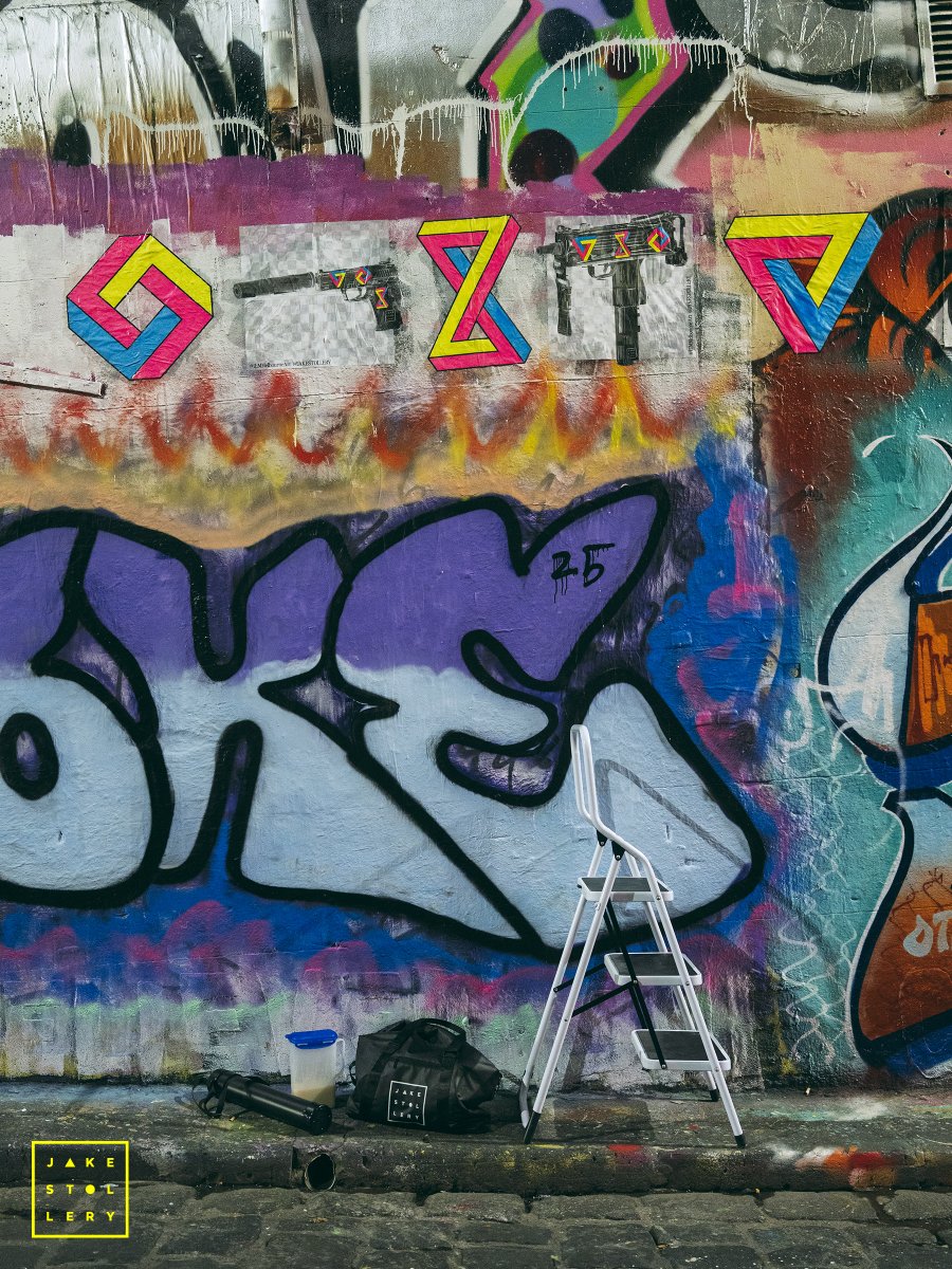 jakestollery's tweet image. To celebrate @IEM @Melbourne, I put up some @CounterStrike street art in Melbourne&apos;s famous street art laneway, Hosier Lane. Check it out if you are in town!  💙🖼️ #IEMMelbourneArt Congrats to @TeamVitalityCS for the victory! 🏆