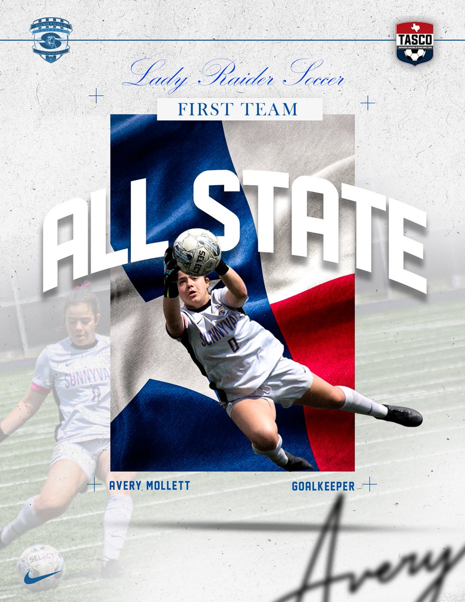 SHS Lady Raiders Soccer (@shsladyraiders1) on Twitter photo Avery and Trinity are the first Lady Raiders in Sunnyvale history to be awarded All-State recognition. Congrats to these ballers! #herstory
#D2W #TAO • <a href="/SHSRaiderSoccer/">SHS Raider Soccer</a>
<a href="/LethalSoccer/">Coach Duque</a> <a href="/VYPEDFW/">VYPE DFW</a> <a href="/DMNGregRiddle/">Greg Riddle</a> <a href="/tascosoccer/">TASCO</a> <a href="/SunnyvaleISD/">Sunnyvale ISD</a> <a href="/SportsDayHS/">SportsDayHS</a> <a href="/SVRaiderBooster/">SHS Raider Booster</a> <a href="/RaiderBuilt/">Sunnyvale ISD Athletics</a> Avery and Trinity are the first Lady Raiders in Sunnyvale history to be awarded All-State recognition. Congrats to these ballers! #herstory
#D2W #TAO • <a href="/SHSRaiderSoccer/">SHS Raider Soccer</a>
<a href="/LethalSoccer/">Coach Duque</a> <a href="/VYPEDFW/">VYPE DFW</a> <a href="/DMNGregRiddle/">Greg Riddle</a> <a href="/tascosoccer/">TASCO</a> <a href="/SunnyvaleISD/">Sunnyvale ISD</a> <a href="/SportsDayHS/">SportsDayHS</a> <a href="/SVRaiderBooster/">SHS Raider Booster</a> <a href="/RaiderBuilt/">Sunnyvale ISD Athletics</a>