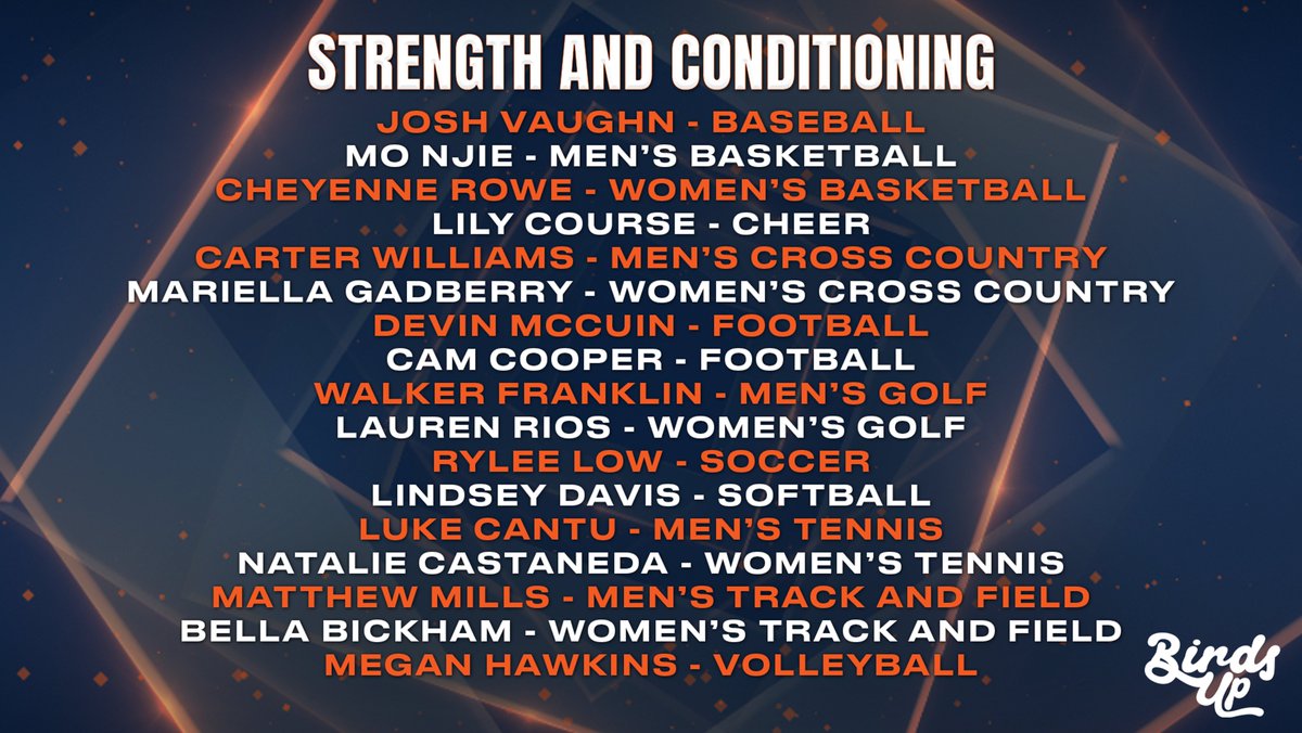 UTSA Athletics (@utsaathletics) on Twitter photo <a href="/UTSABSB/">UTSA Baseball ⚾️</a> Congratulations to the recipients of the Strength & Conditioning Awards!
They are presented to one player on each team who brings intensity, energy and a positive attitude to help lift their team to the next level.
#BirdsUp 🤙 #LetsGo210 <a href="/UTSABSB/">UTSA Baseball ⚾️</a> Congratulations to the recipients of the Strength & Conditioning Awards!
They are presented to one player on each team who brings intensity, energy and a positive attitude to help lift their team to the next level.
#BirdsUp 🤙 #LetsGo210