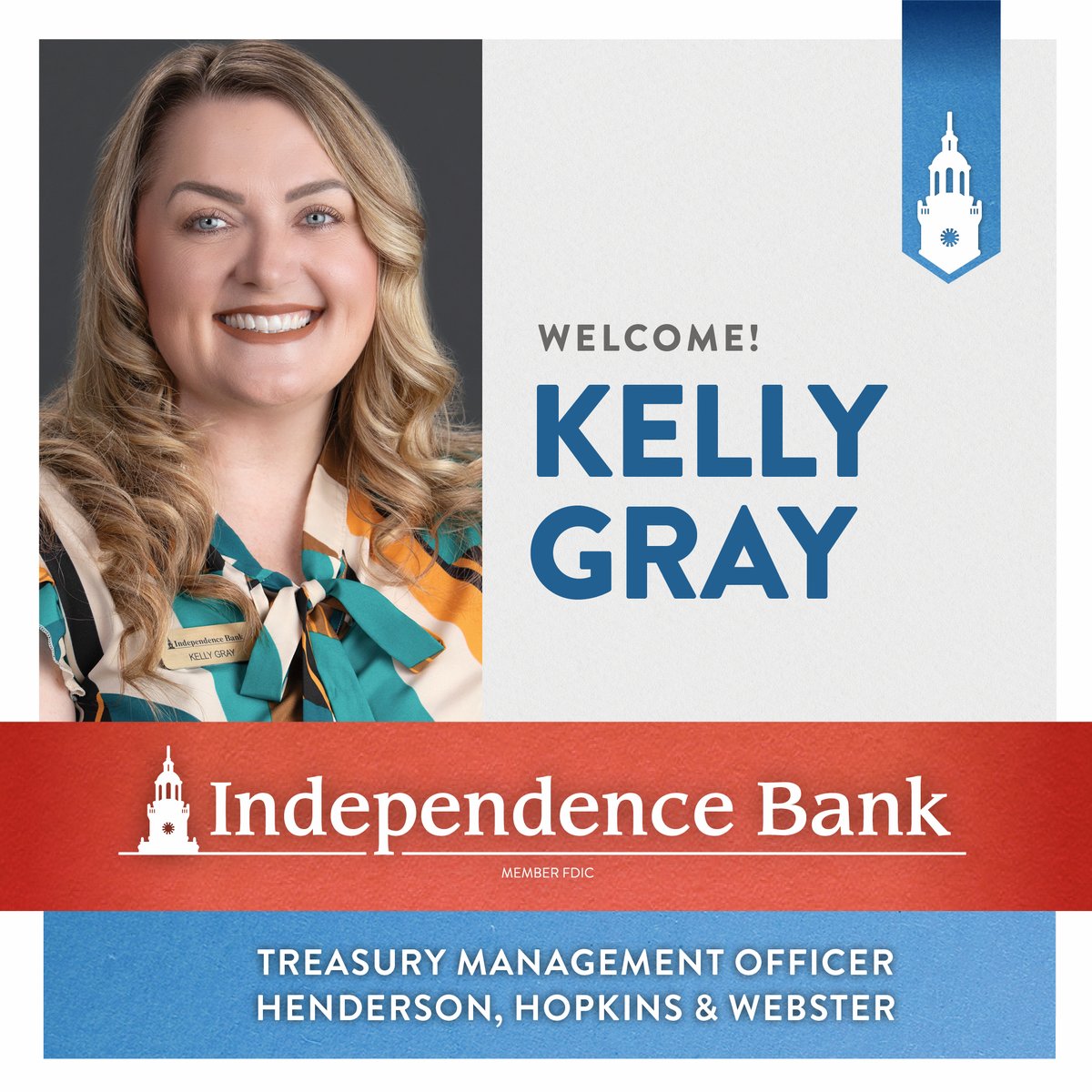 Please join us in welcoming our new Treasury Management Officer Kelly Gray who will serve Henderson, Hopkins and Webster Counties! With six years of banking experience, Kelly focuses on helping businesses manage financial risk and build strong client relationships.