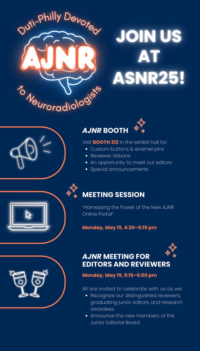 draash's tweet photo. Come check out AJNR at ASNR 
@TheAJNR @theAJNR_EIC 
#ASNR25 https://t.co/VfPRJ6cSXl