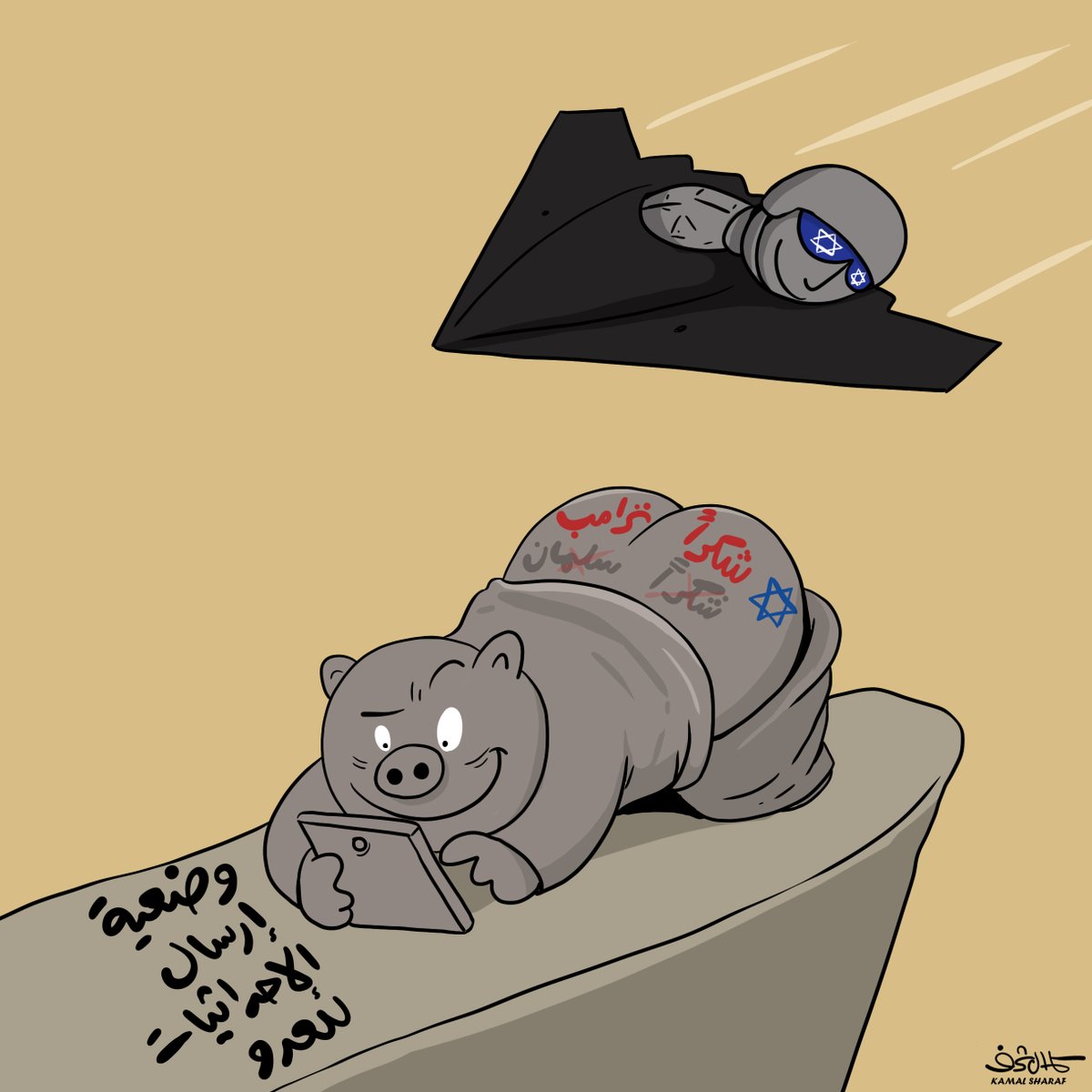 وضعية إرسال الإحداثيات للعدو 
#كاريكاتير