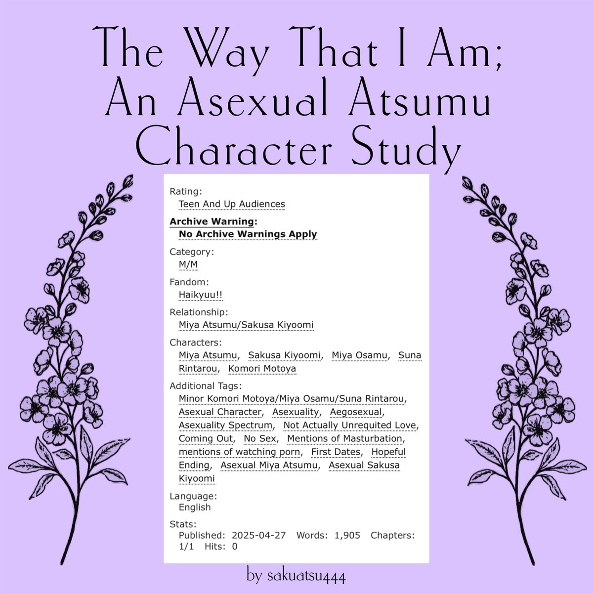The Way That I Am; An Asexual Atsumu Character Study

*.·:·.✧ ✦ ✧.·:·.*

Miya Atsumu is coming to terms with his asexuality
(while also falling in love with his teammate)