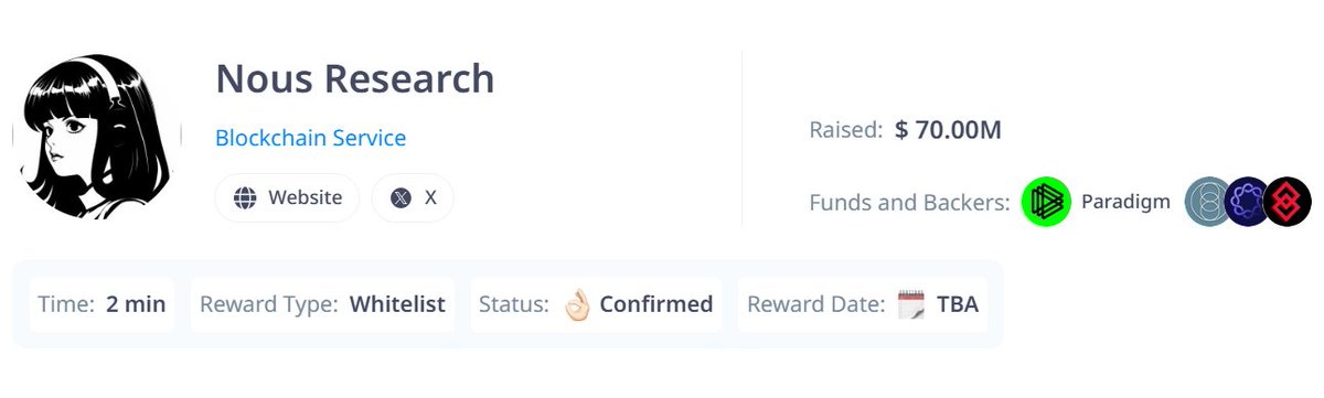 VictorNguyen10X (@victornguyen10x) on Twitter photo Waitlist #Airdrop
Tham gia waitlist xác nhận airdrop từ Nous research - Raised $70M
<a href="/NousResearch/">Nous Research</a> là một tổ chức AI phi tập trung, phát triển các mô hình ngôn ngữ lớn (LLMs) mã nguồn mở và hạ tầng bằng cách tận dụng nguồn máy tính nhàn rỗi toàn cầu.
Họ dùng Waitlist #Airdrop
Tham gia waitlist xác nhận airdrop từ Nous research - Raised $70M
<a href="/NousResearch/">Nous Research</a> là một tổ chức AI phi tập trung, phát triển các mô hình ngôn ngữ lớn (LLMs) mã nguồn mở và hạ tầng bằng cách tận dụng nguồn máy tính nhàn rỗi toàn cầu.
Họ dùng