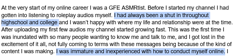 arbiterofwhim's tweet photo. @SinderVTuber I'm so sick of the infantilization and self-infantilization of grown adults. This honestly bothered me more than anything else in this damage control doc. You don't get to claim immaturity when you were presumably 21 years old at a minimum. https://t.co/MifDBQqYij