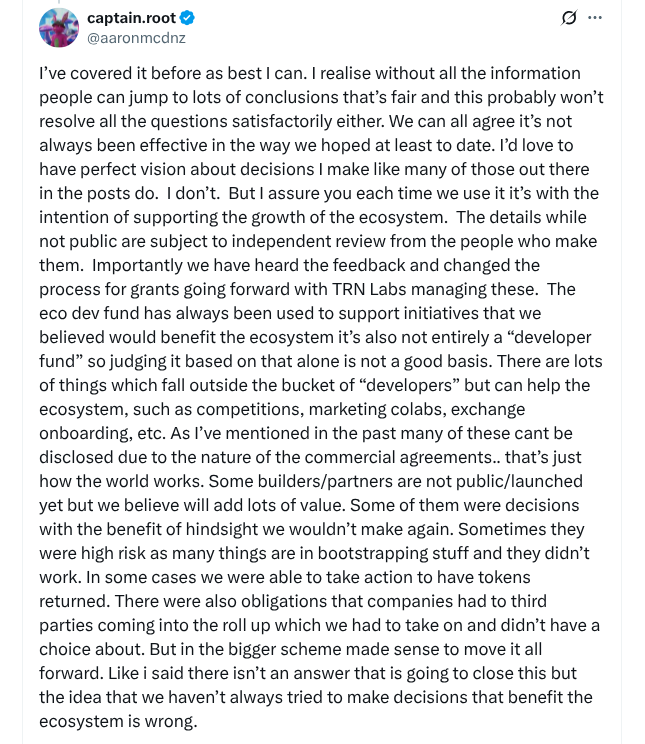 spdev39's tweet image. I'm blocked so can't reply , can you ask him one question for me : He said "In some cases we were able to take action to have tokens returned "

The why tf the eco dev fund "0x5d374e0e8E6844e3AFBD87B9E55E5D25bB3f632c" never received it back ?