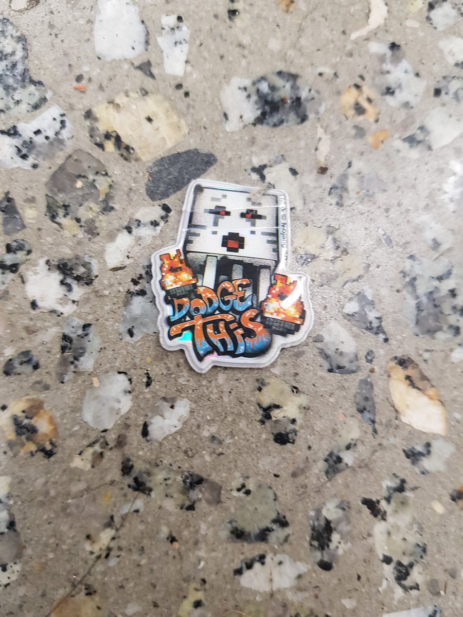 smolspky's tweet image. saw this epic minecraft sticker this morning