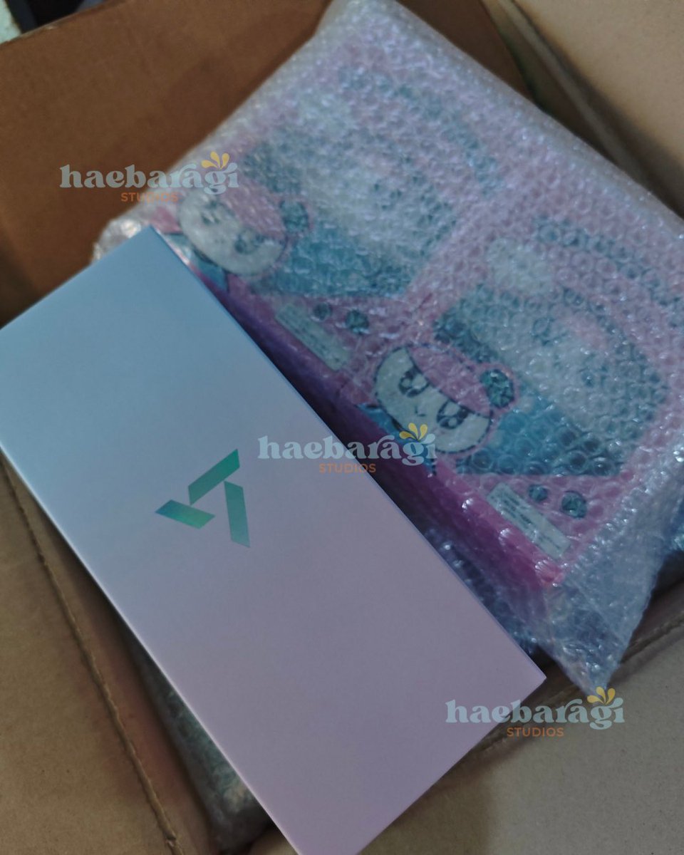 [📢 Haebaragi Update]

Box has arrived in our PH address. We will double check all items before packing and shipping them out. We'll reach out to buyers soon! 💛