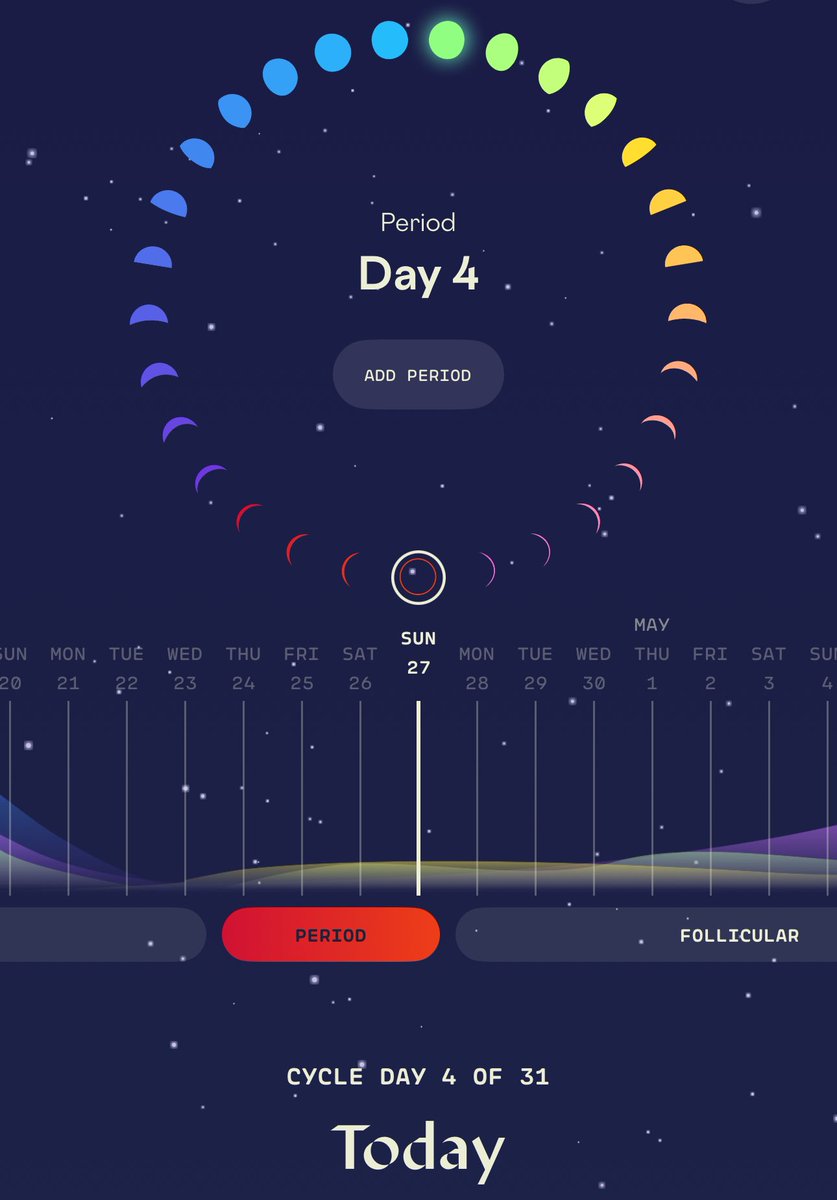 nikkicarnivore's tweet photo. Something I found interesting. I recently got back on carnivore diet this month. And my period was late and I just downloaded this new app. And it looks like my period started just in time to cycle with the phase of the moon darkening. And peak fertility happening at full moon. https://t.co/RgQZ6XcMl6