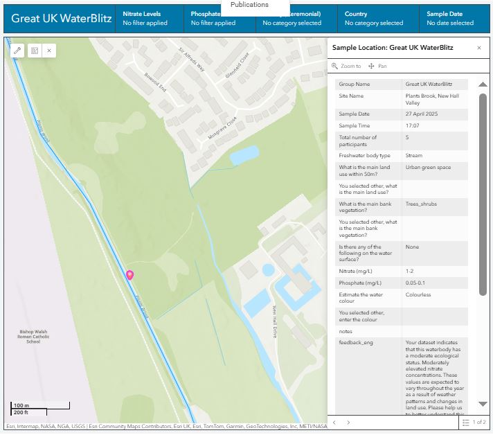 Measuring the water quality of the Plants Brook as part of the <a href="/Earthwatch_Eur/">Earthwatch Europe</a> #GreatUKWaterBlitz 💧💧