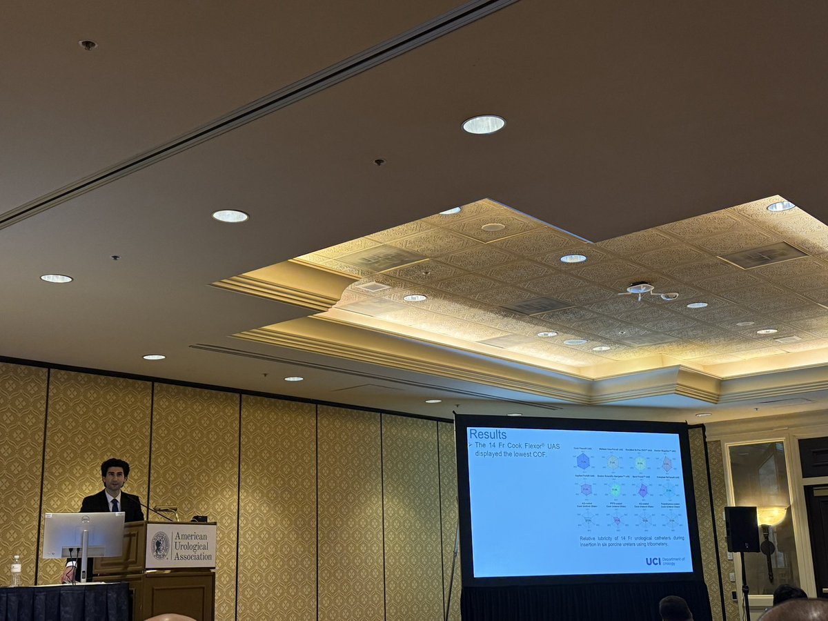 Roshan Patel, MD (@roshanpatel_md) on Twitter photo Brandon “Tribometer” Camp presents lubricity study #AUA25. All access sheaths are not the same even if labeled to have the same coating. Slick study! <a href="/UCI_Urology/">UCI Urology</a> <a href="/UCIKidneyStone/">UCI Kidney Stone Center</a> Brandon “Tribometer” Camp presents lubricity study #AUA25. All access sheaths are not the same even if labeled to have the same coating. Slick study! <a href="/UCI_Urology/">UCI Urology</a> <a href="/UCIKidneyStone/">UCI Kidney Stone Center</a>