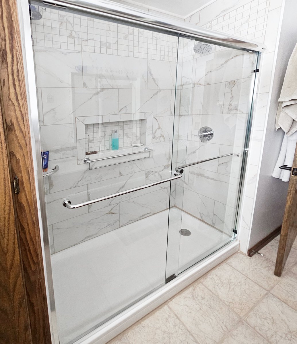 You deserve a shower door that comes with boundless happiness☺️

Find a dealer with our Infinity, and you will see your never ending smile in the reflection😀

#Infinity #Boundless #Shower #Glass #Bathroom