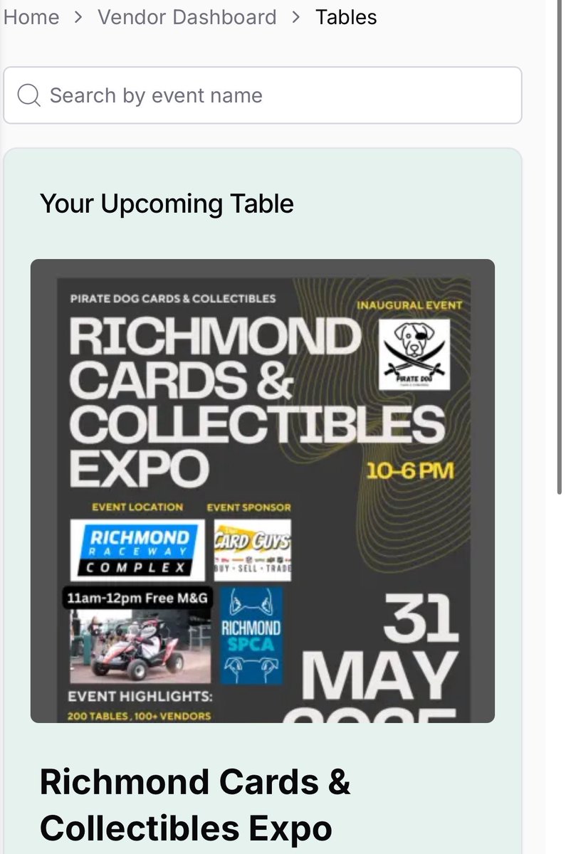 Just signed up for a 200 table show on 5/31, gonna be a busy month! 🦀
