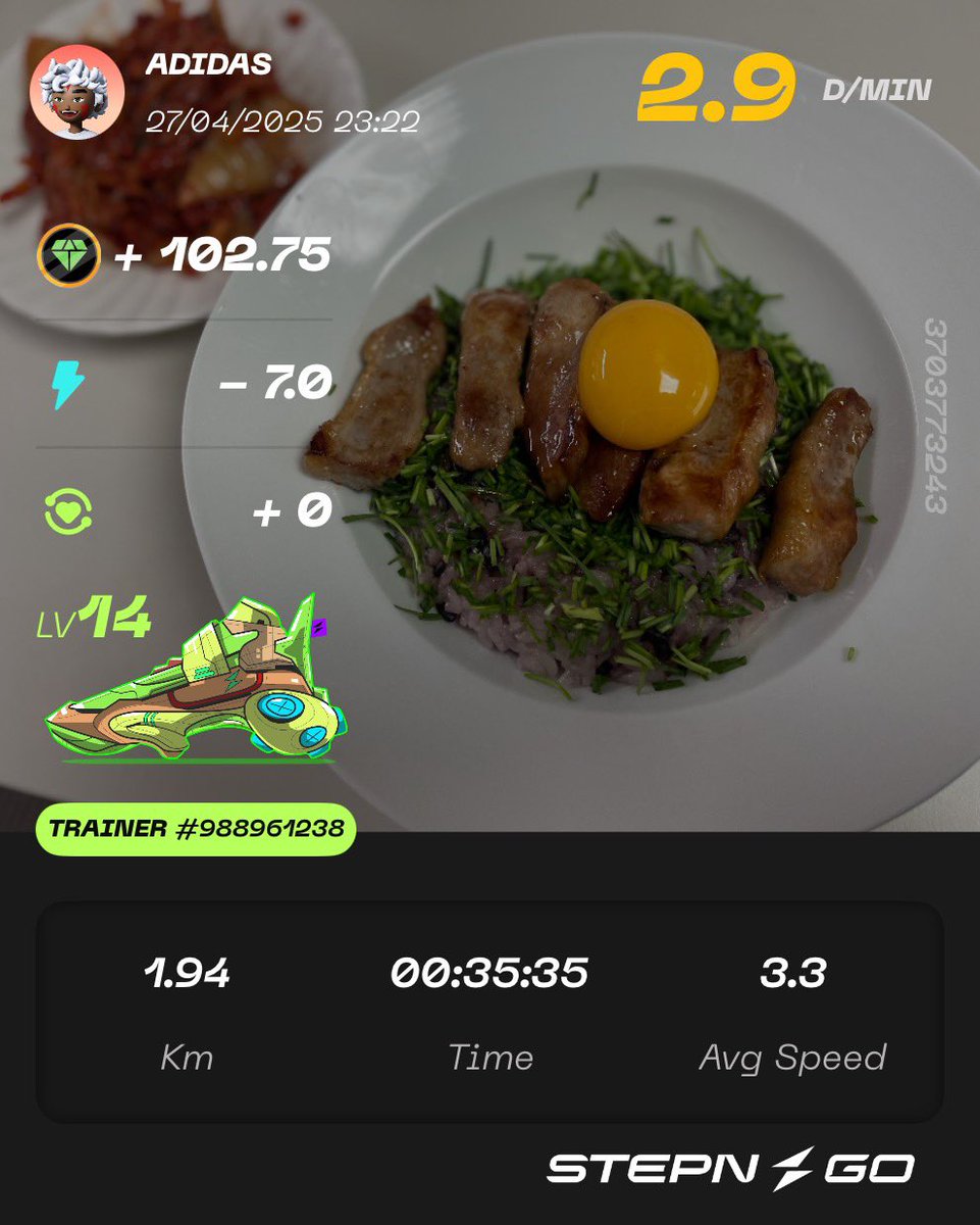 My first Uncommon trainer record!
#STEPNGO #STEPN