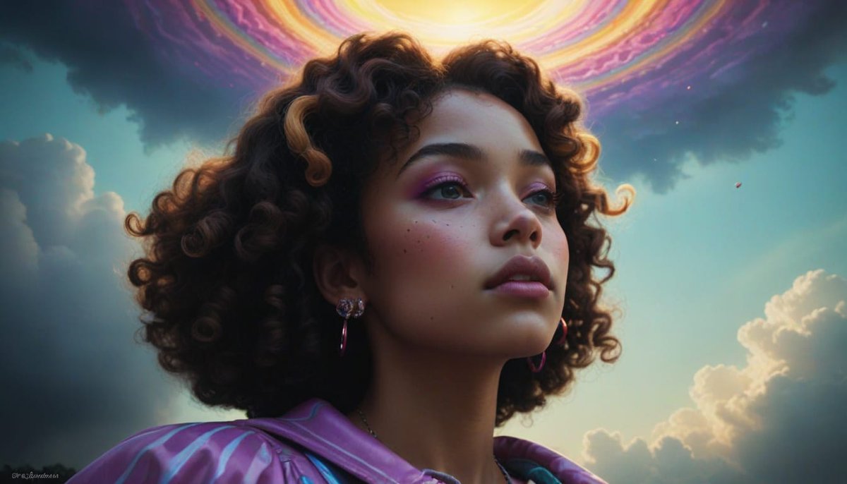 VintageVibesArt's tweet image. &quot;Colors In The Sky&quot; vid &amp;amp; image

(Tried to detail my prompt further. Still working on it!)

@Hailuo_AI

#minimax #hailuoai #video #fantasyart #sky #scifi #scifiart #colorful #colors #vibrant #aiartcommunity #digitalart #digitalartists #VintageVibesArt #aiartists