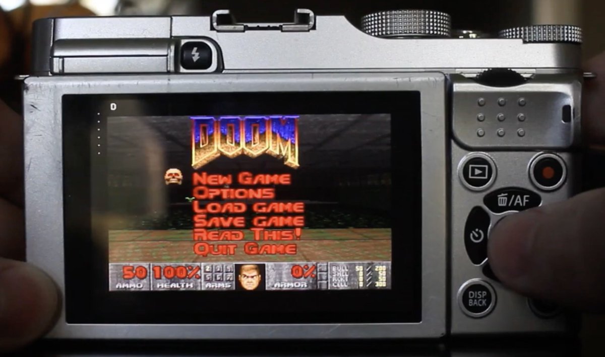 Fujifilm cameras can be hacked with just a little javascript.

The underlying app-code has remained unchanged for decades. Fuji wrote an RTOS-agnostic shim, which allowed them to swap between OSs over the years.

VxWorks -&gt; NORTi -&gt; ThreadX

Oh, and of course it can run DOOM.