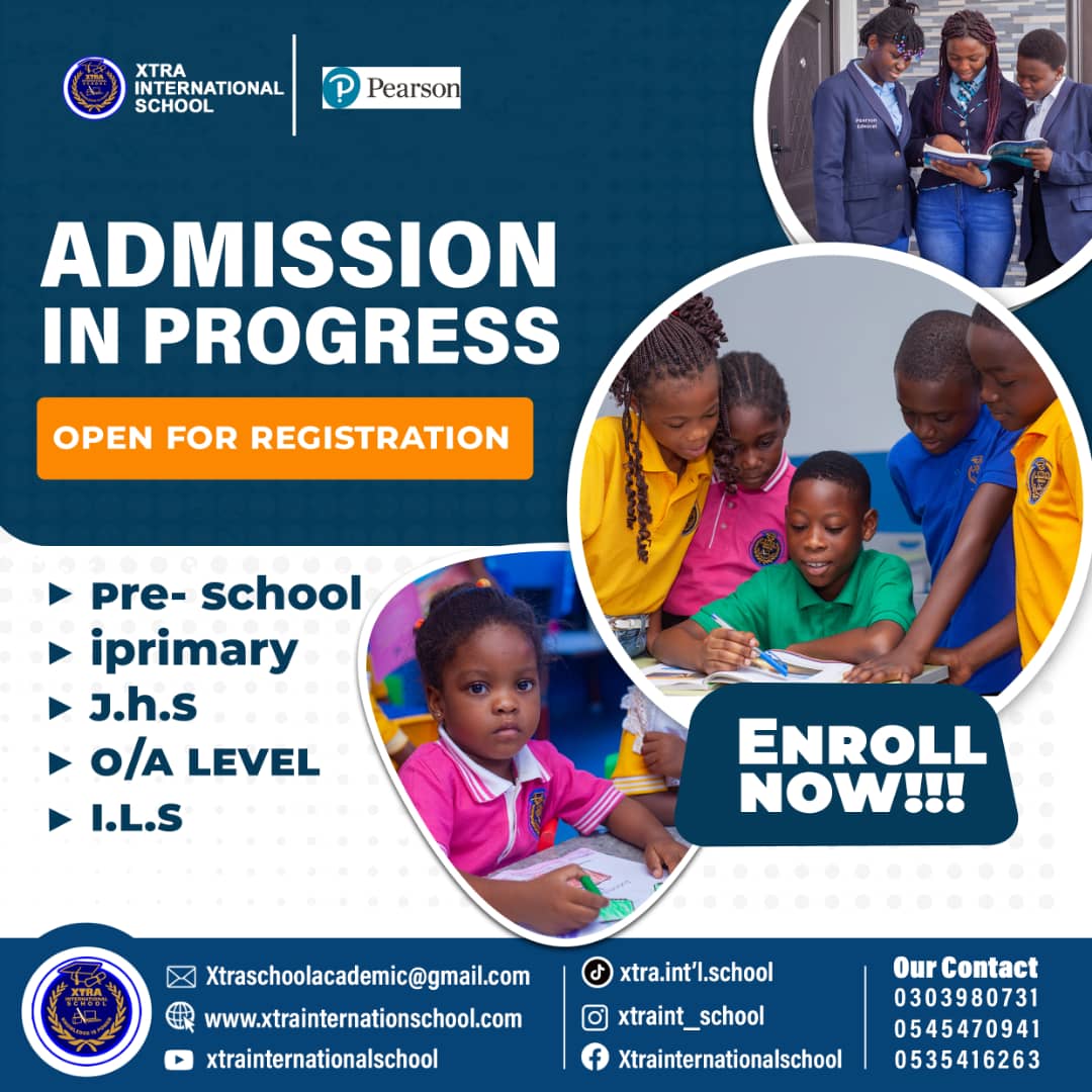xtraint_school's tweet photo. 📢 Admissions Now Open! 🚀 Unlock new opportunities and shape your future with us. Join us and take the first step toward a brighter future.

#Admissions2025 #DreamBig #ApplyNow #Xtrainternationalschool #Pearson #GES https://t.co/bzJ9SYoCTh