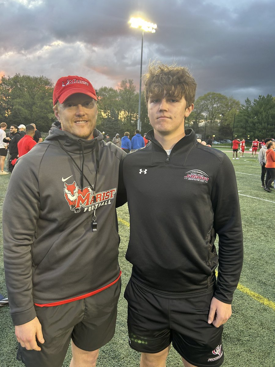 Travis Griffith (@travgriffith40) on Twitter photo Thank you <a href="/Coach_Mill_/">Kevin Mill</a> , <a href="/CoachMWillis/">Mike Willis</a> and <a href="/CoachKotlarz/">Roger Kotlarz</a> for having me at the Marist football spring game. I had a great time meeting the coaches and seeing the campus.
<a href="/CoachVW28/">Coach Van Wyk</a>
<a href="/GarnetValleyFB/">Garnet Valley Football</a> Thank you <a href="/Coach_Mill_/">Kevin Mill</a> , <a href="/CoachMWillis/">Mike Willis</a> and <a href="/CoachKotlarz/">Roger Kotlarz</a> for having me at the Marist football spring game. I had a great time meeting the coaches and seeing the campus.
<a href="/CoachVW28/">Coach Van Wyk</a>
<a href="/GarnetValleyFB/">Garnet Valley Football</a>