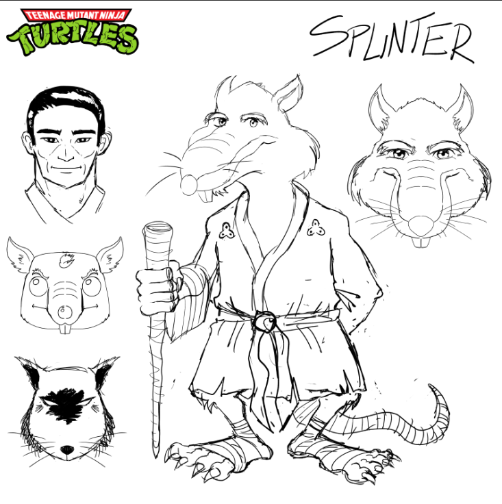 Sketch del maestro de las tortutas ninja. Siguiendo la linea del Foot Soldier que subi, ahora es el turno de Splinter. #tmnt #splinter #sketch
