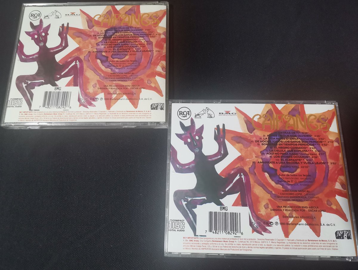 BlackEien's tweet photo. Disco Caifanes Vol. 2 (o El Diablito) el primero lo compre en el año 2010 al parecer y el segundo está firmado por Marcovich.
#Caifanes
#Marcovich
#Aquinopasanada https://t.co/QJhp4BFdnX