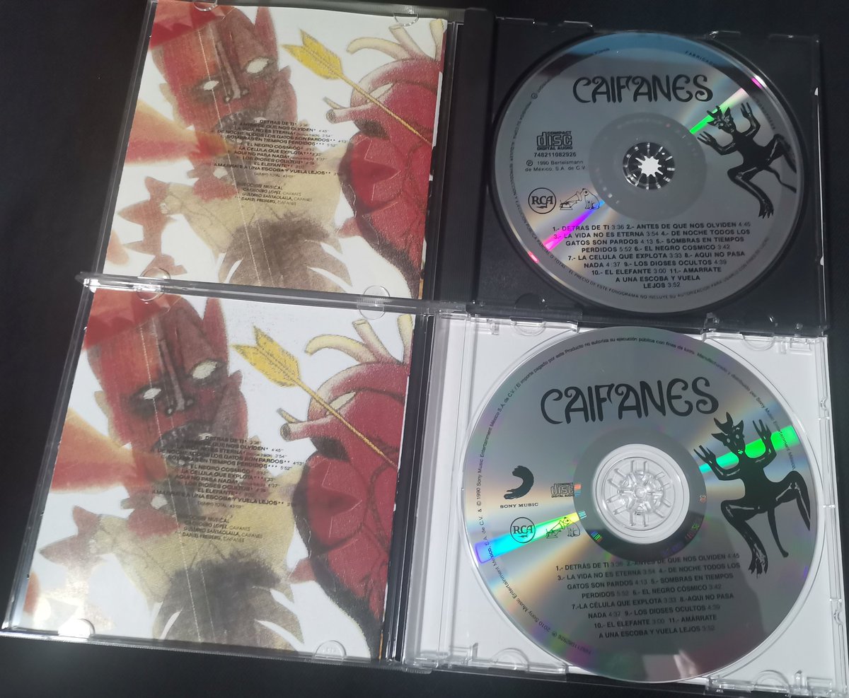 BlackEien's tweet photo. Disco Caifanes Vol. 2 (o El Diablito) el primero lo compre en el año 2010 al parecer y el segundo está firmado por Marcovich.
#Caifanes
#Marcovich
#Aquinopasanada https://t.co/QJhp4BFdnX