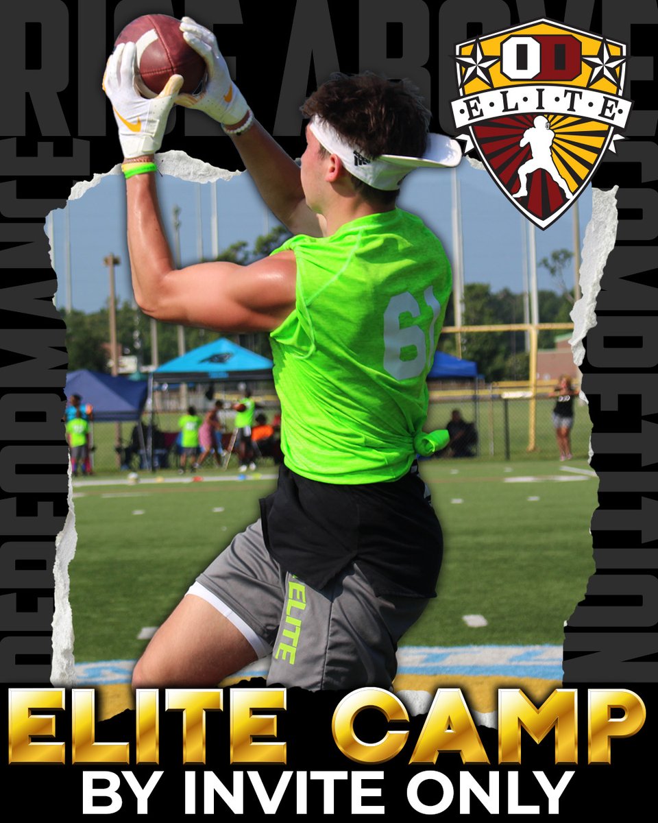 Join us May 24-25, 2025, for a two-day football experience like no other. The O-D Elite Camp is designed for athletes ready to take their game to the next level.

Day 1 features a full day of intense training sessions, 1-on-1 matchups, and position-specific work, all while