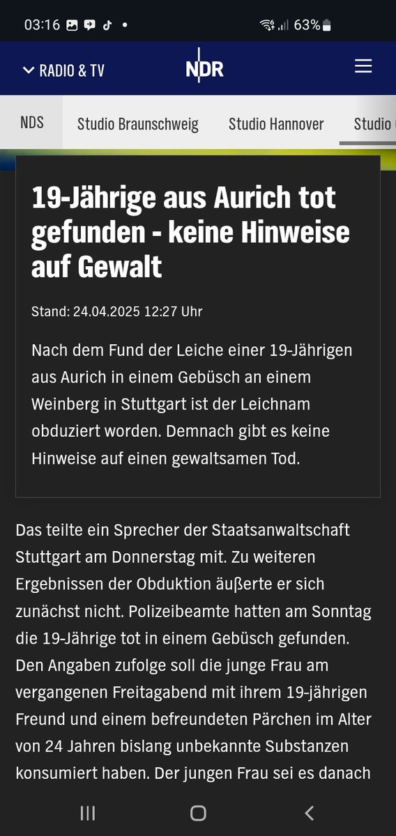 BenjaminvdWerf's tweet photo. Da ich  gewissermaßen einer guten Freundin des toten Mädchens https://t.co/NFxKAYC6ci geht zumindest um die Überführung von Stuttgart zurück.Lasst das Mädchen ihren letzten Ruheplatz in ihrer Heimat bekommen.... #Aurich #Stuttgart #Weinberg #NDR #Silvana 
https://t.co/H0UHjk2TFr https://t.co/bS0ieqNYit