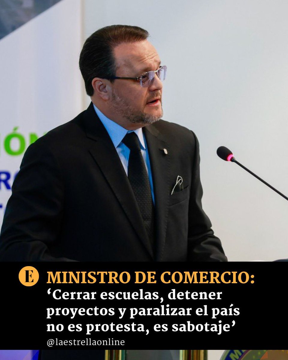 EstrellaOnline's tweet photo. El ministro de Comercio e Industrias advirtió que las huelgas afectan el crecimiento económico y la estabilidad social del país. 

https://t.co/CH0ECIRMvV https://t.co/mjo3BE6bHw