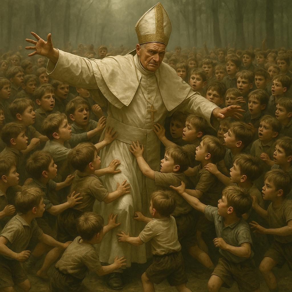 100 Kids vs 1 Pope tweet media