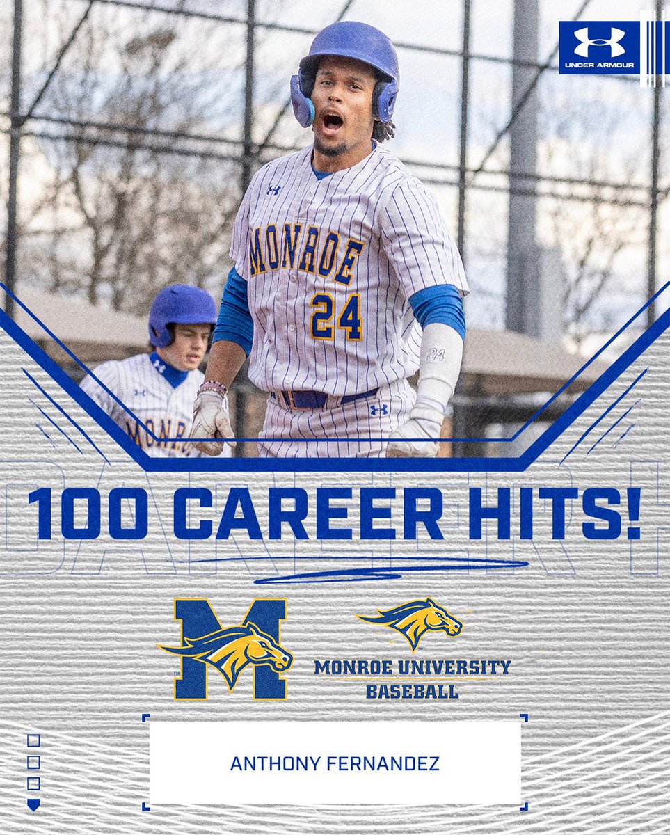 BIG 1-0-0!! 

Anthony Fernandez joins the 100-hit club this weekend for the Mustangs! 

#GoHereGrowHere