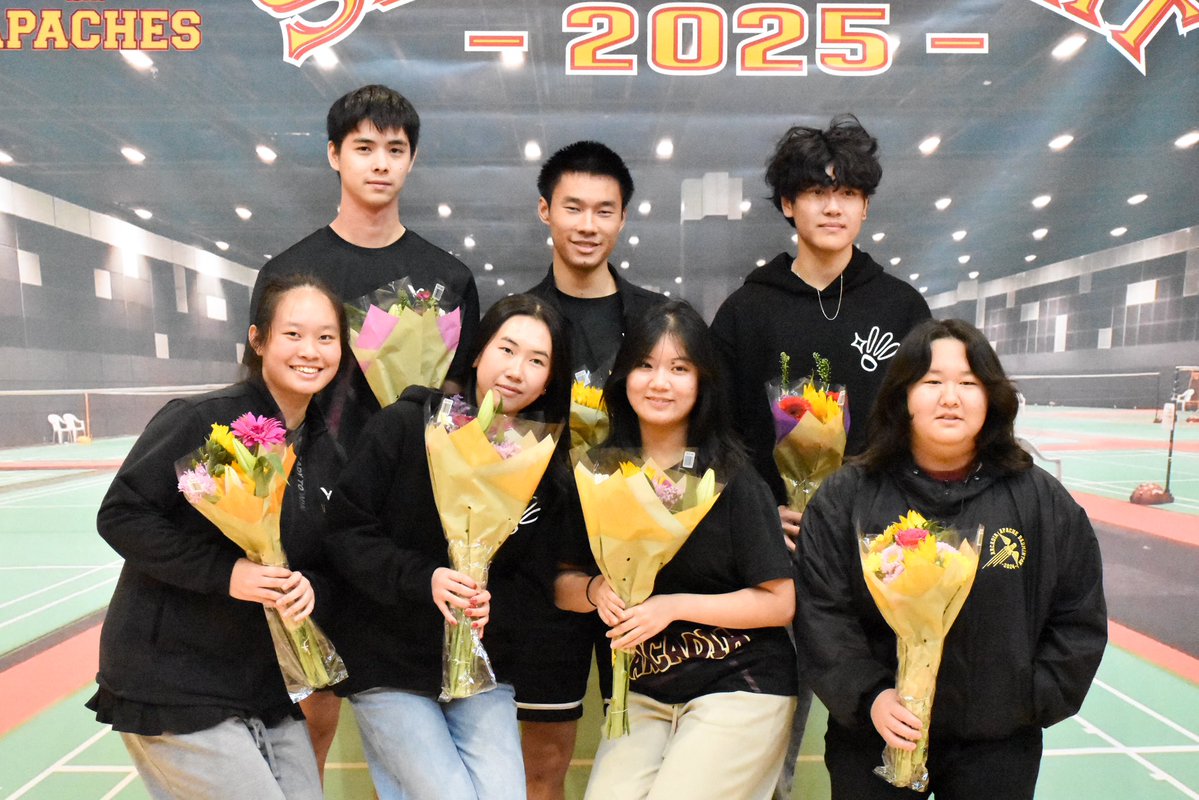 Arcadia Unified (@arcadiaunified) on Twitter photo ๐ธOur Apache Badminton team earned a 20-1 victory against San Marino! This match was also a celebration of our incredible seniors:
โญ๏ธ Owen Chen
โญ๏ธ Ty Hao
โญ๏ธ William Huang
โญ๏ธ Anya Lai
โญ๏ธ Vivian Pei
โญ๏ธ Venise Zhen
โญ๏ธ Esther Xu
<a href="/ApacheBadminton/">Arcadia HS Badminton</a> ๐ธOur Apache Badminton team earned a 20-1 victory against San Marino! This match was also a celebration of our incredible seniors:
โญ๏ธ Owen Chen
โญ๏ธ Ty Hao
โญ๏ธ William Huang
โญ๏ธ Anya Lai
โญ๏ธ Vivian Pei
โญ๏ธ Venise Zhen
โญ๏ธ Esther Xu
<a href="/ApacheBadminton/">Arcadia HS Badminton</a>