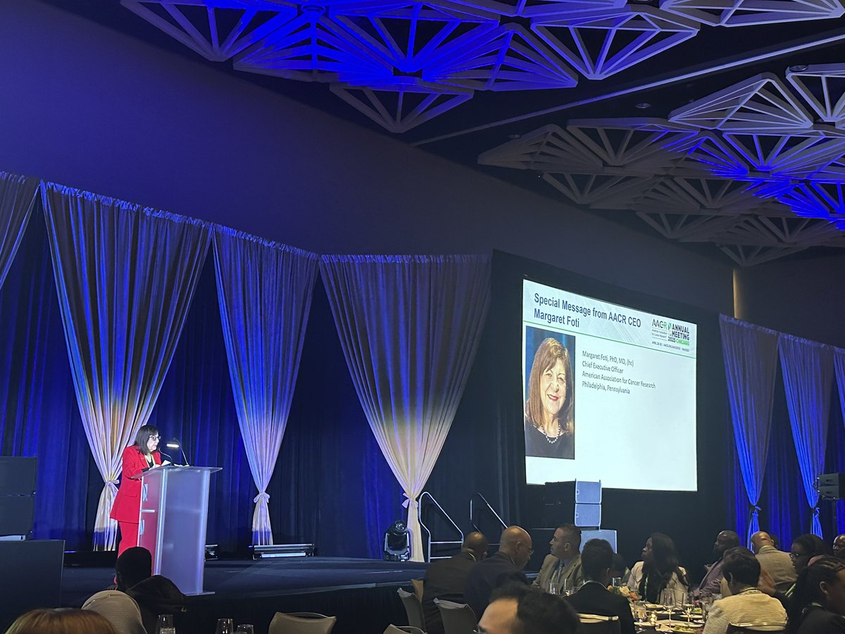 afitagnedji's tweet photo. @AACR_CEO reaffirming her longstanding commitment to ALL scientists and the communities they serve. #AACR25 https://t.co/WPtkN08ItS