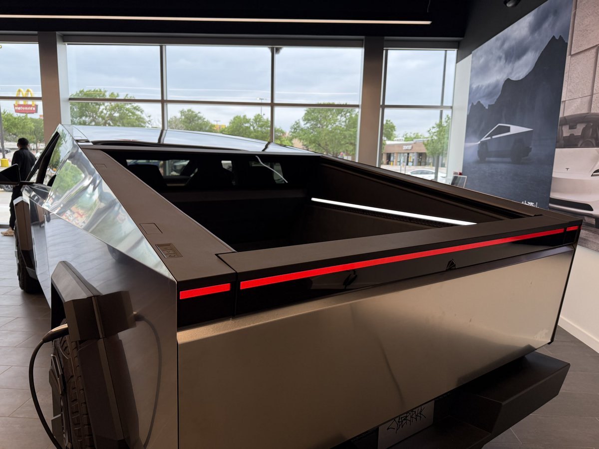 At the Tesla showroom in Austin.