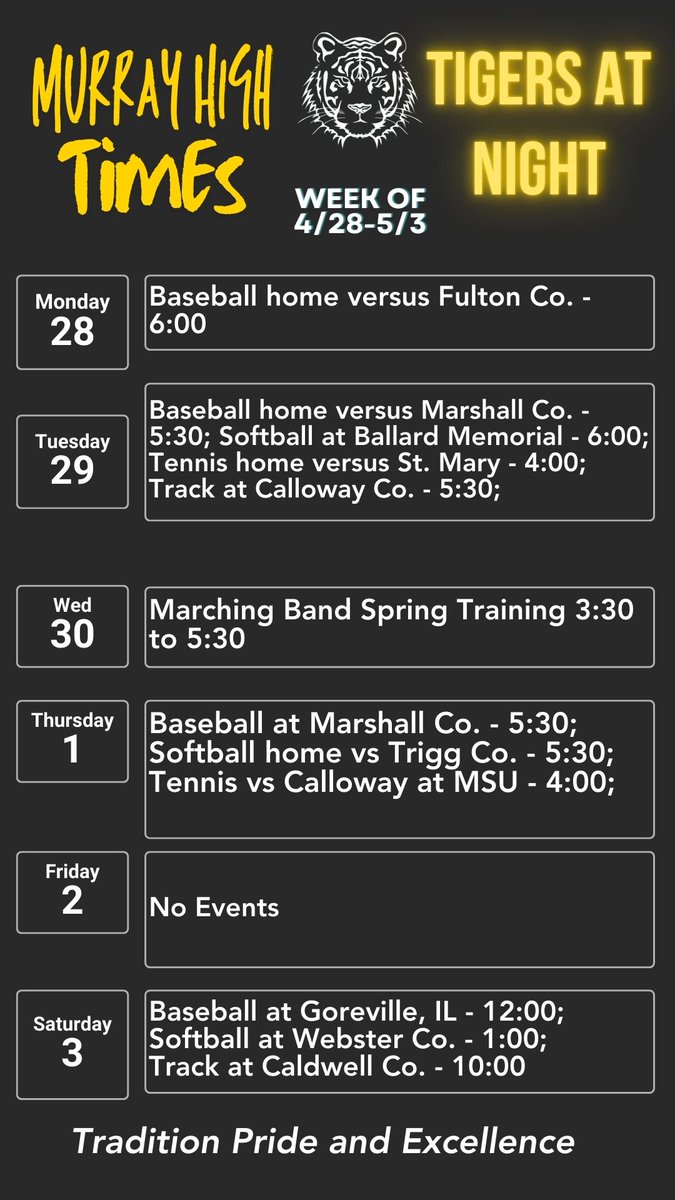 Can you believe it Tigers?? T H R E E more weeks and this school year is over!!  Finish this year STRONG!!  You got this!!