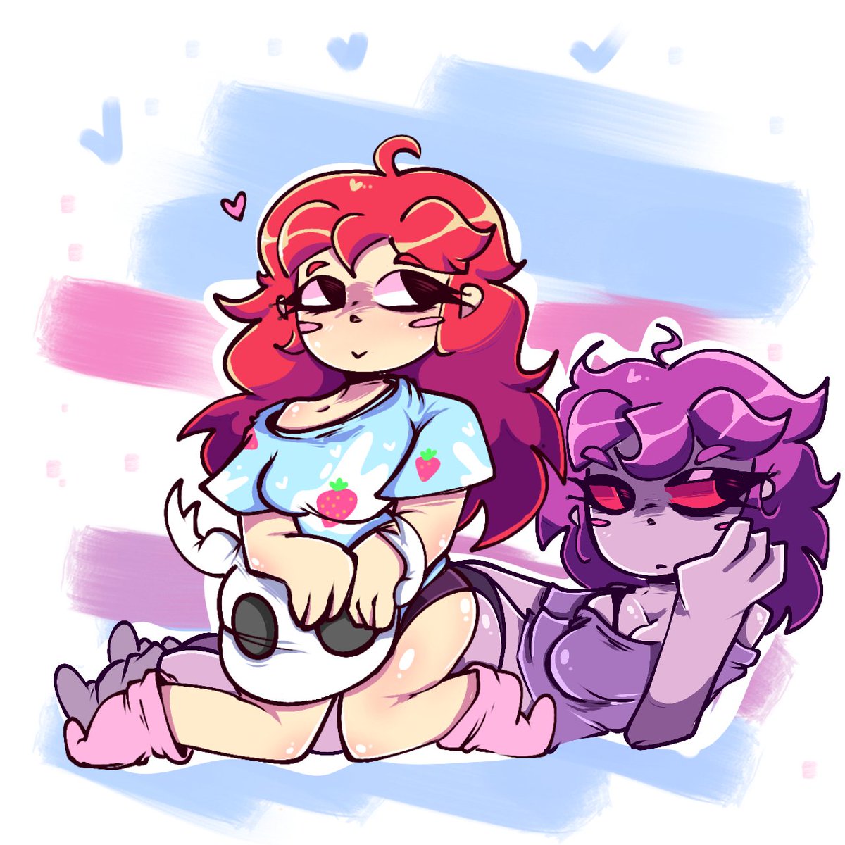 Yuncybergooning's tweet image. Didn&apos;t got to 10K yet but I wanted to draw Madeline and badeline anyways, enjoy 

#INDIECROSS #INDIECROSSEP2 #Celeste #celestefanart #INDIECROSS2 #hollowknight #hollowknightart