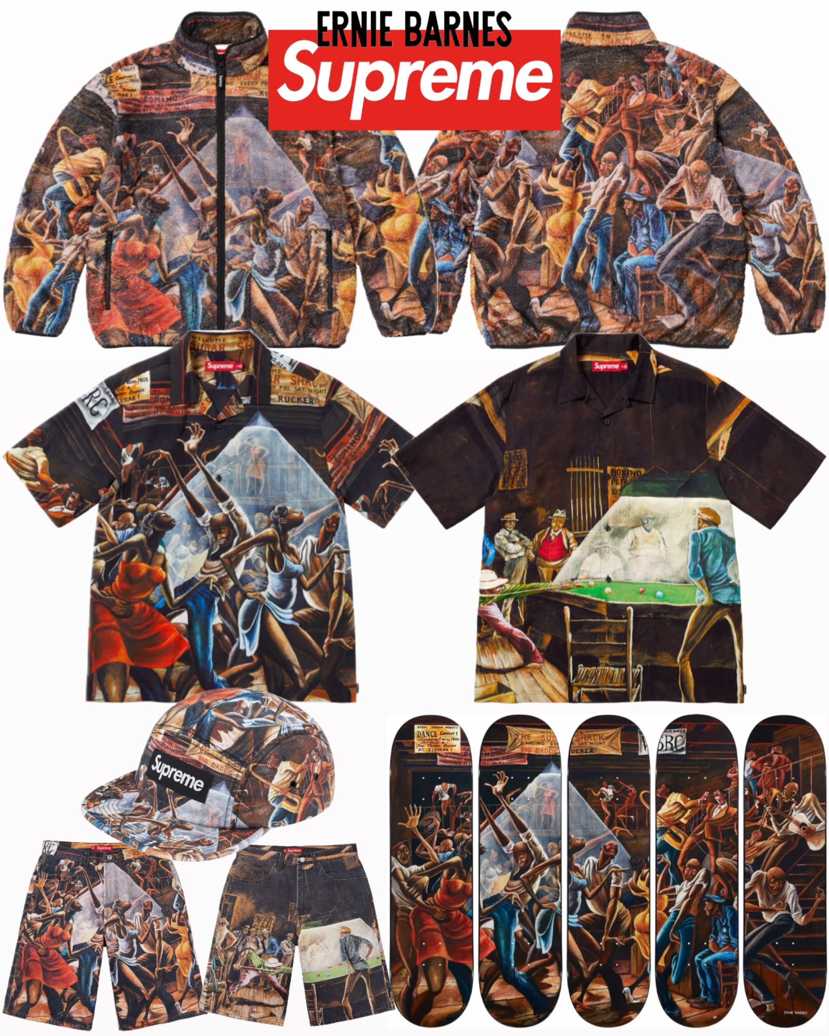 Supreme x Ernie Barnes Camp Cap 