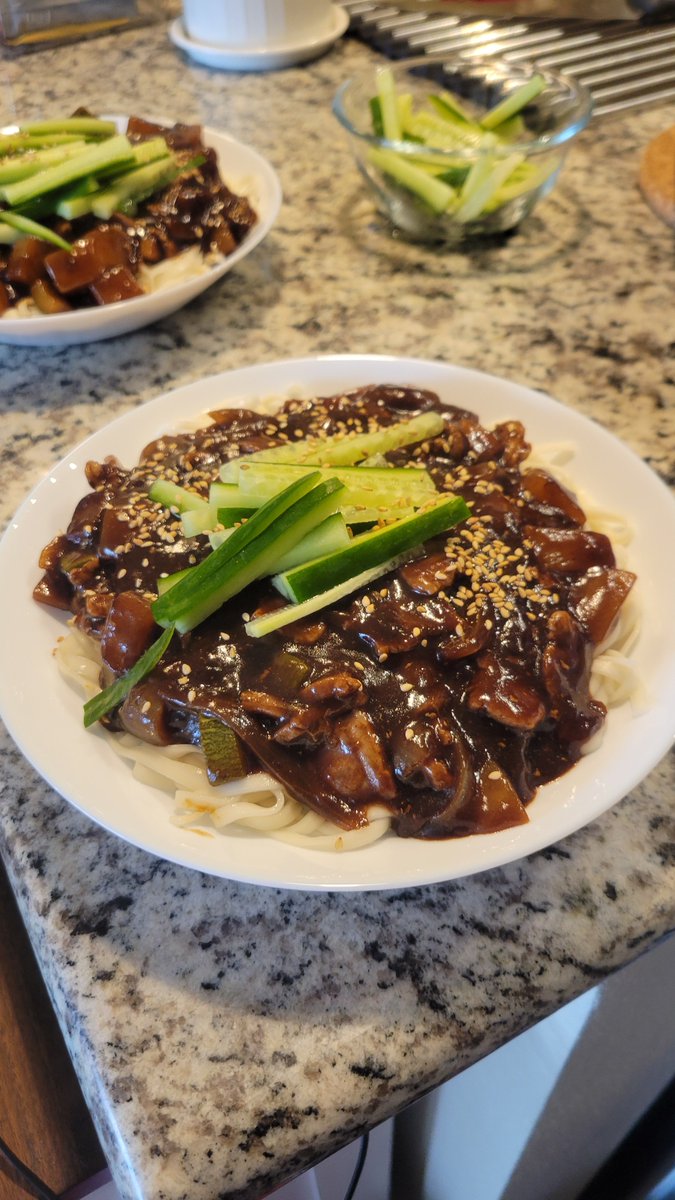 I've been making <a href="/maangchi/">Maangchi</a> recipes for almost 10 years now and had never made Jjajangmyeon 짜장면. It was so tasty!!!